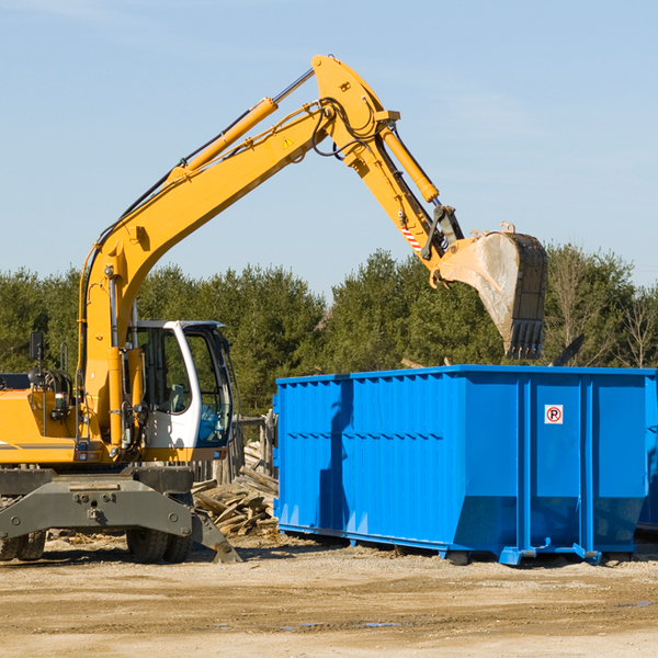 are there any restrictions on where a residential dumpster can be placed in Pierrepont